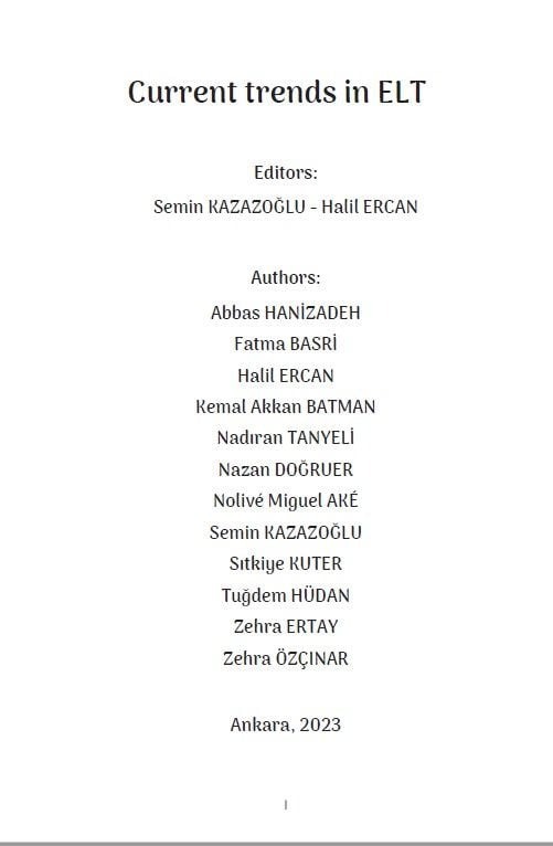 CURRENT TRENDS İN ELT