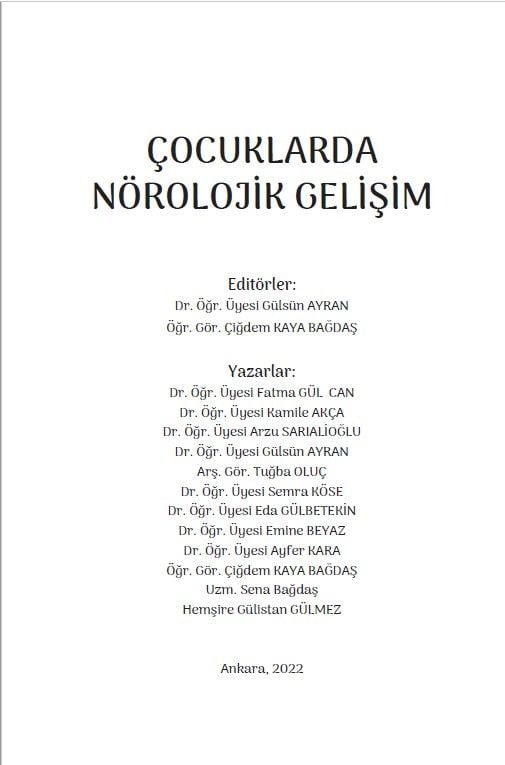 ÇOCUKLARDA NÖROLOJİK GELİŞİM