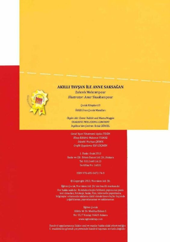 AKILLI TAVŞAN İLE ANNE SAKSAĞAN - Farideh KHALATBAREE