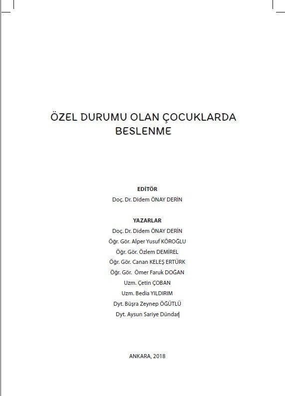 ÖZEL DURUMU OLAN ÇOCUKLARDA BESLENME - DİDEM ÖNAY DERİN