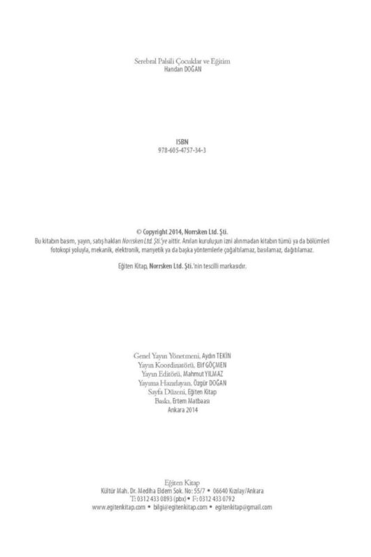 SERABRAL PALSİLİ ÇOCUKLAR VE EĞİTİM