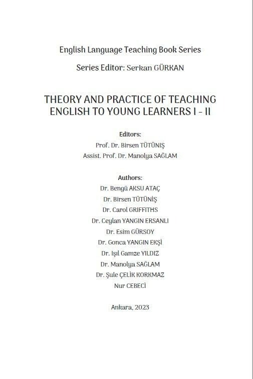 THEORY AND PRACTICE OF TEACHING ENGLISH TO YOUNG LEARNERS I - II