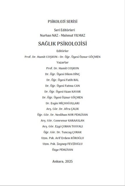SAĞLIK PSİKOLOJİSİ
