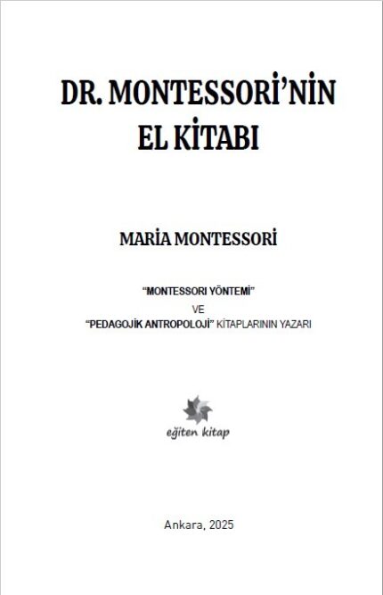 DR. MONTESSORİ’NİN EL KİTABI