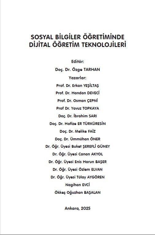 SOSYAL BİLGİLER ÖĞRETİMİNDE DİJİTAL ÖĞRETİM TEKNOLOJİLERİ
