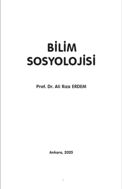 BİLİM SOSYOLOJİSİ
