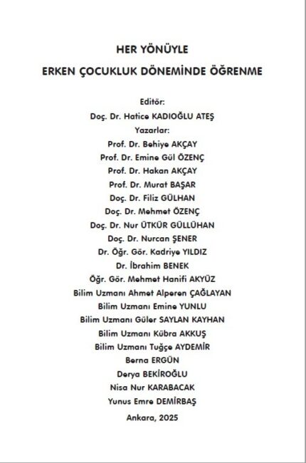 HER YÖNÜYLE ERKEN ÇOCUKLUK DÖNEMİNDE ÖĞRENME