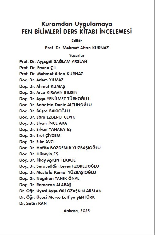 Kuramdan Uygulamaya FEN BİLİMLERİ DERS KİTABI İNCELEMESİ