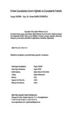 Erken Çocuklukta  ÇEVRE EĞİTİMİ ve ÇOCUKLARLA FELSEFE
