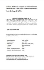 Autoren, Werke und Analysen mit Interpretationen  (Bertolt Brecht – Max Frisch  Friedrich Dürrenmatt)