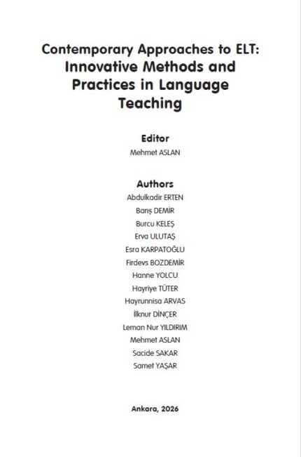 Contemporary Approaches to ELT: Innovative Methods and Practices in Language Teaching