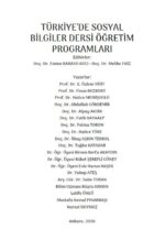 TÜRKİYE’DE SOSYAL BİLGİLER DERSİ ÖĞRETİM PROGRAMLARI